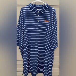Auburn Blue Striped Polo Shirt